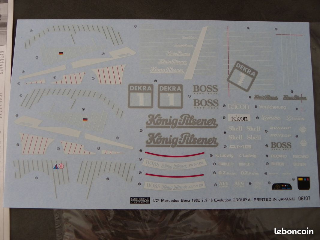Maquette Fujimi 1/24 Mercedes 190E 2.5-16 Evolution Boss – Japon