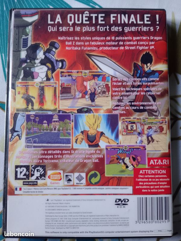 Jeu PS2 Super Dragon Ball Z Version PAL Française - Complet Avec Notice, Très Bon état