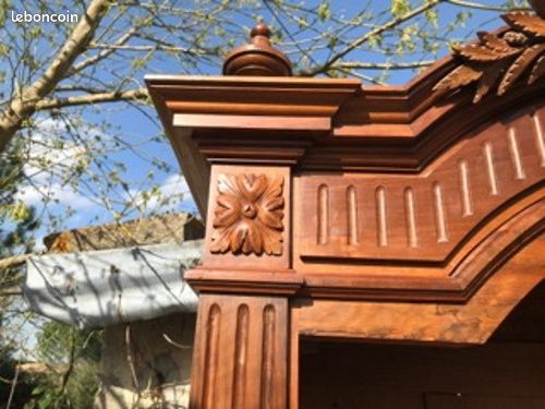 Armoire homme debout en noyer avec sculptures (image 3)