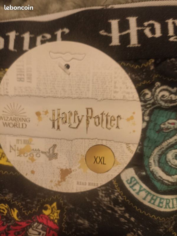 Boxer Harry Potter Wizarding World - Taille L, Couleur Noire, 100% Polyester, Neuf Avec étiquettes