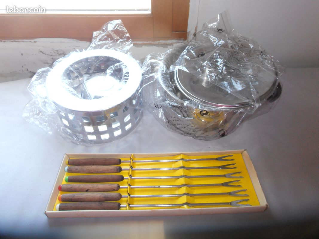 Service à fondue en inox (aluminium dur) (image 1)