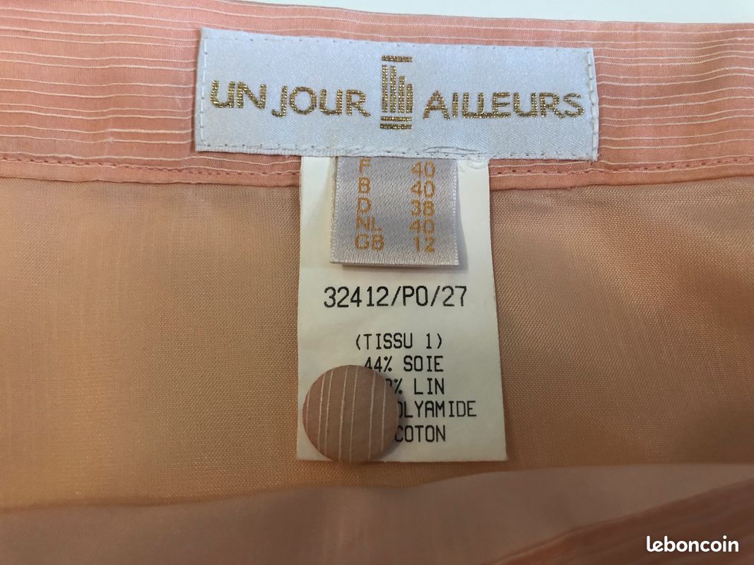 Jupe et écharpe "UN JOUR AILLEURS" T.40 (L) (image 3)