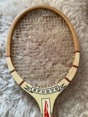Raquette de tenns Gauther vntage en bos brodée Red heart - Etsy