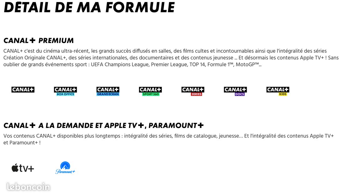 Abonnement Canal+ Premium (Offre avec Remise) Accessoires