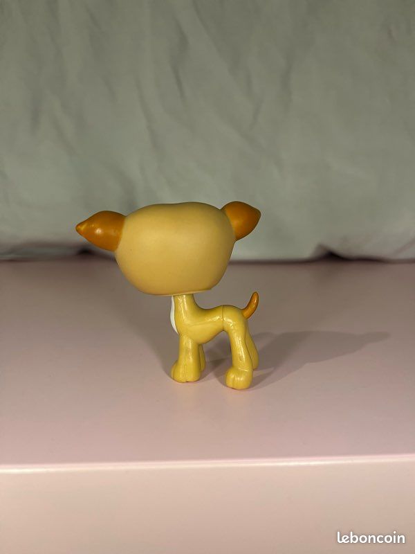 Figurine Littlest Pet Shop Hasbro - Chien Lévrier N°498 - État Occasion, Jouet Vintage