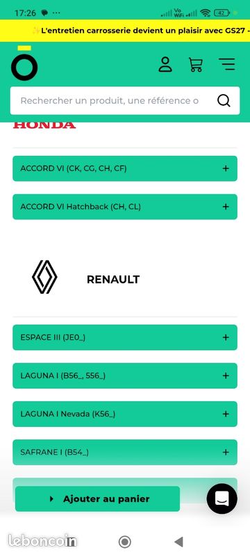 Jeu de joints de soufflet arbre de commande neuf SASIC 4003467 pour Honda accord IV diesel et Renault espace 3 essence, laguna 1 essence Safrane 1 diesel (image 2)