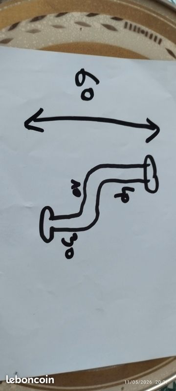 Tuyau inox courbé évacuation d'eau (image 2)