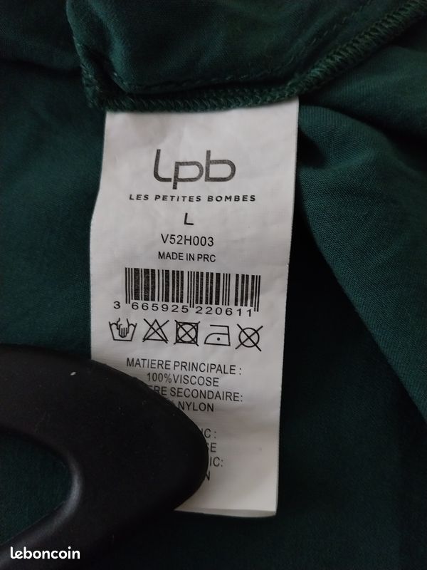 Chemise verte Les petites bombes taille L (image 6)