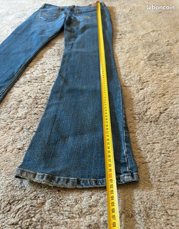 (522) Levi's 518 Jean femme évasée bleu taille W24 L30 (image 8)
