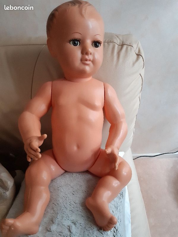 Poupon Petit Collin – Série Rare – Années 1960 – 50 Cm – Garçon – Polystyrène