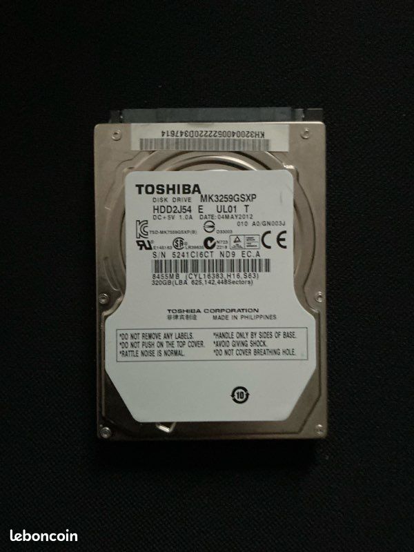 HDD Disque dur 320GB Go (image 1)