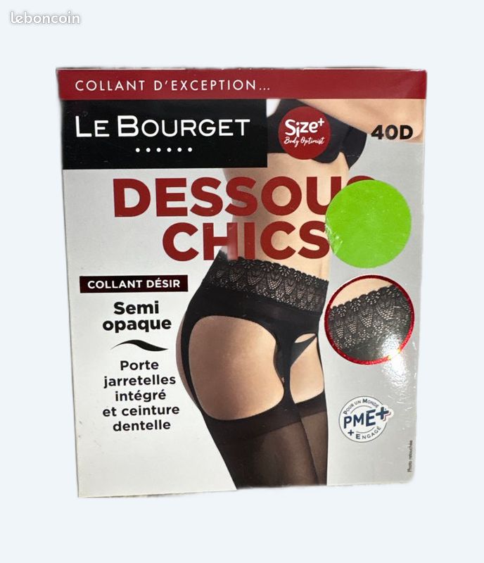 Collant ouvert le Bourget taille collant effet porte jarretelle
