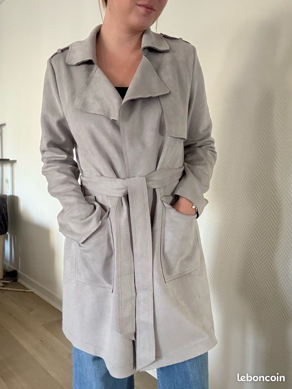 Manteau style Trench femme Cache Cache gris – Taille XS Vêtements