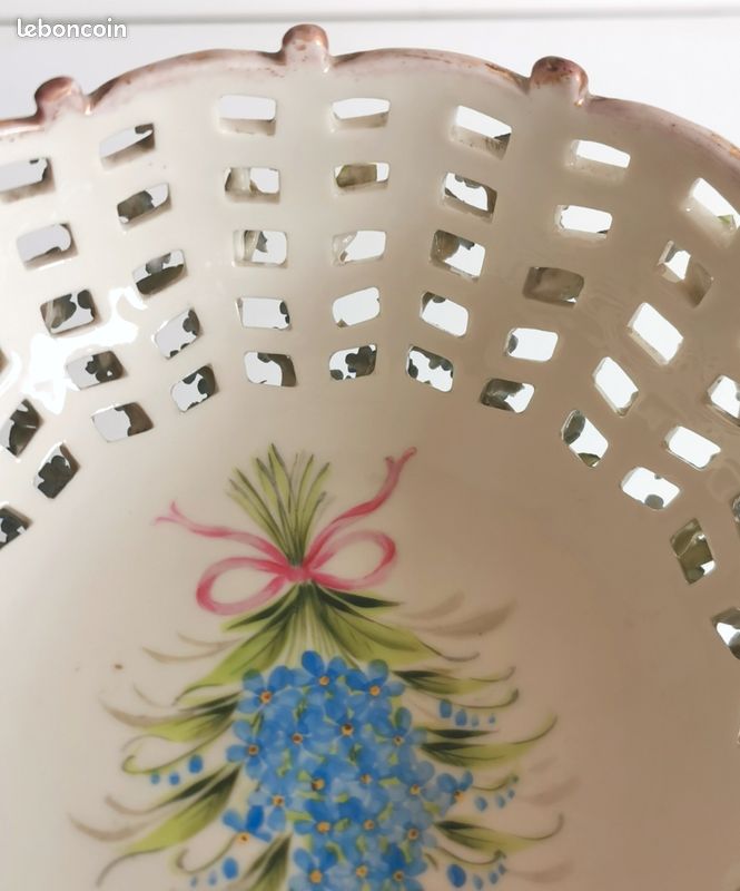 Ancienne coupe ajourée centre de table Porcelaine Schierholz & Sohn début XXème (image 10)