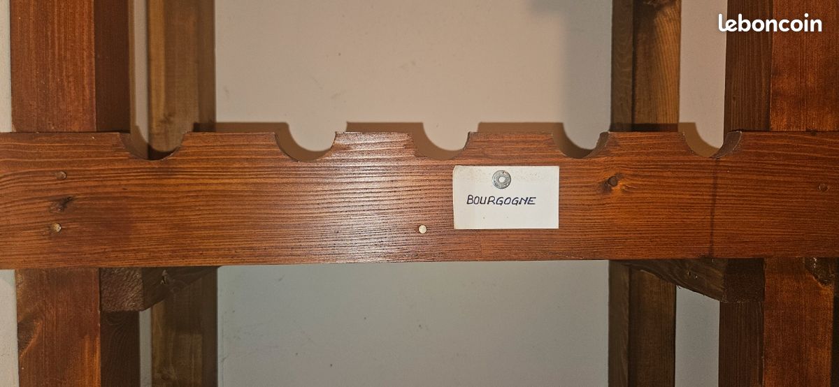 Grand rangement / meuble de cave à vin en bois (image 3)