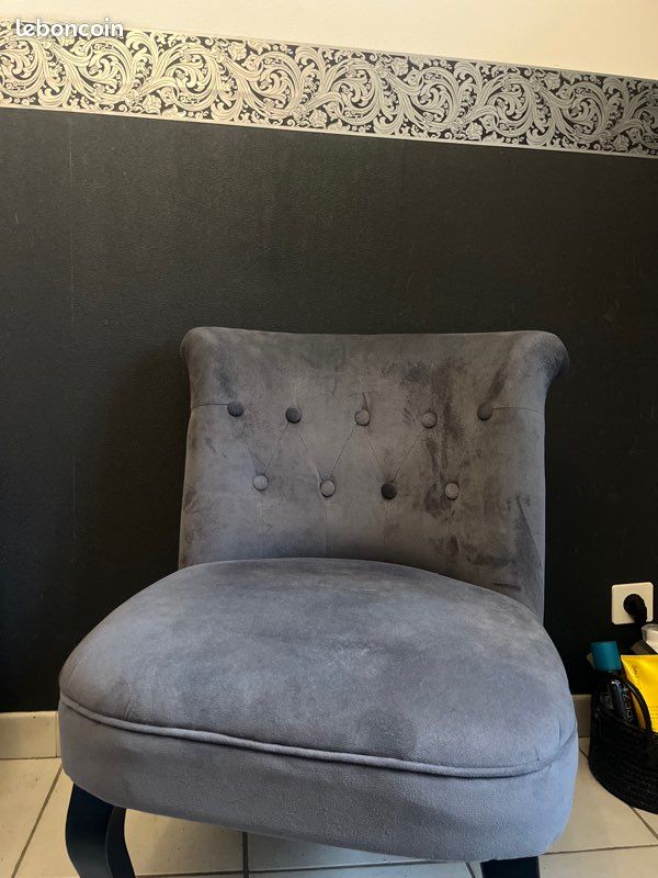 Fauteuil velours (image 3)