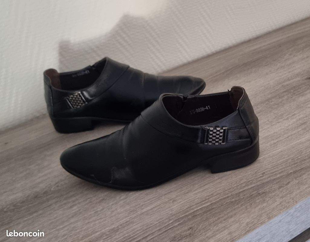 Mocassins Pour Homme En Cuir - Pointure 41 - Couleur Bleu - Neuf Sans Emballage