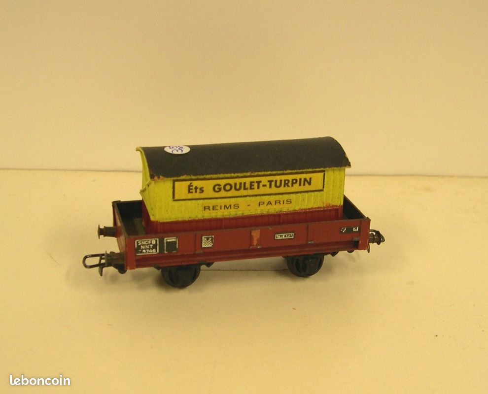 SNCF WAGON PLAT A BOGIES ET DOSSIERS Type R50 Rloos JOUEF REF 6751 EUR