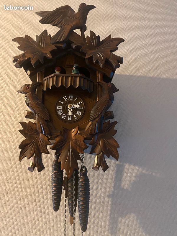Jouet Ancien Horloge Coucou En Tôle JOUSTRA - Mécanique - Fabrication Française