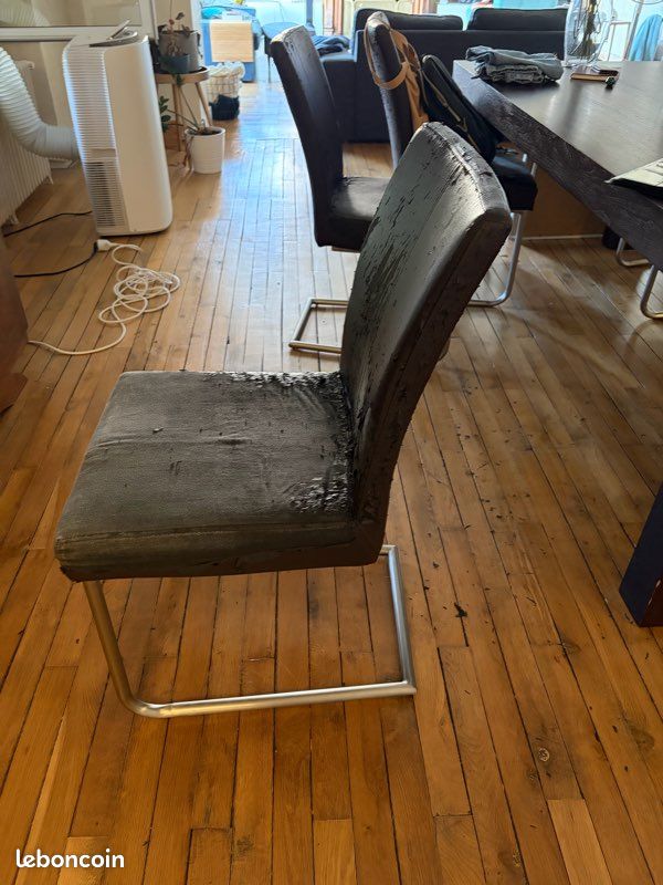 Lot de 6 chaises de salle à manger à rénover (image 2)