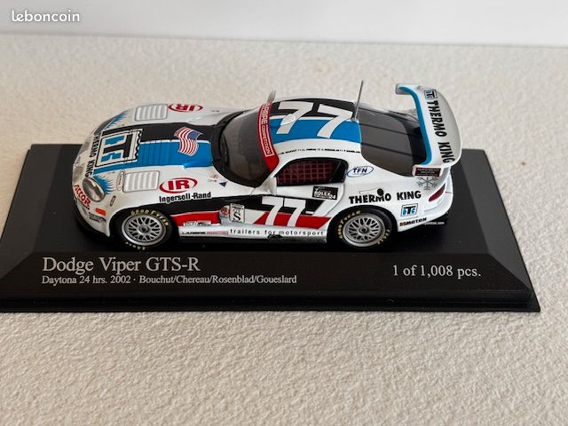 Modèle Réduit Chrysler Viper GTS-R #1 – Échelle 1/43, IXO Altaya, édition Spa 2002