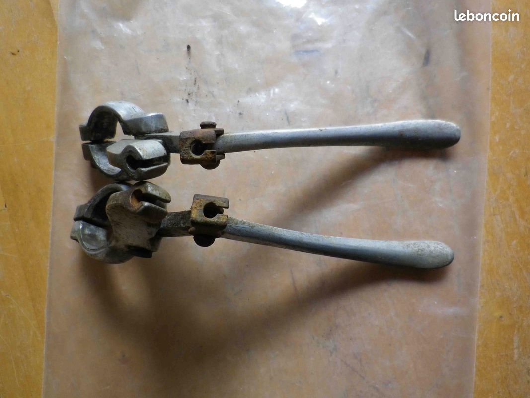 Leviers de frein vélo ancien en aluminium (image 6)