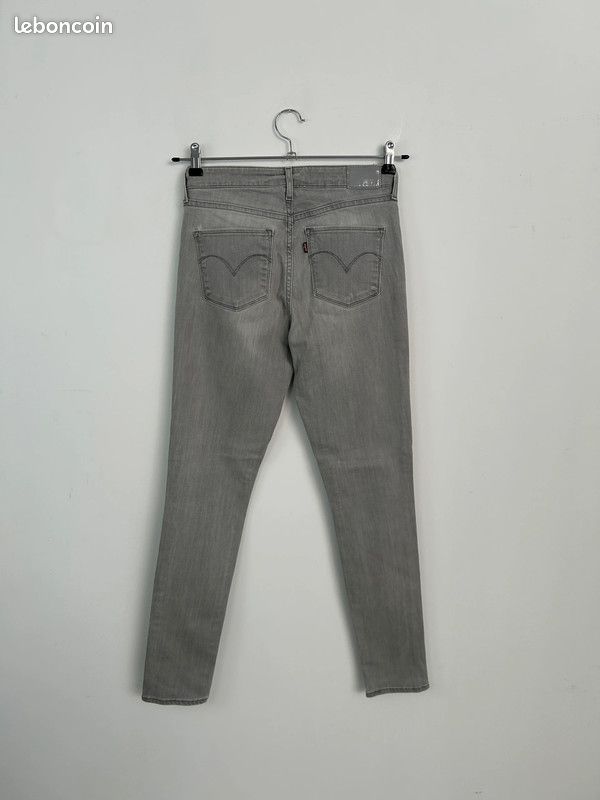 Jean Levi's Femme High Rise Skinny Gris W27 L32 FR36 Très Bon