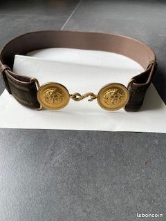 Ceinture ancienne d'apparat d'officier grise (image 1)