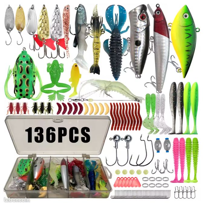 Leurre de pêche - AZWIX - Ensemble d'appâts à crevettes - 7 couleurs - Eau douce et salée