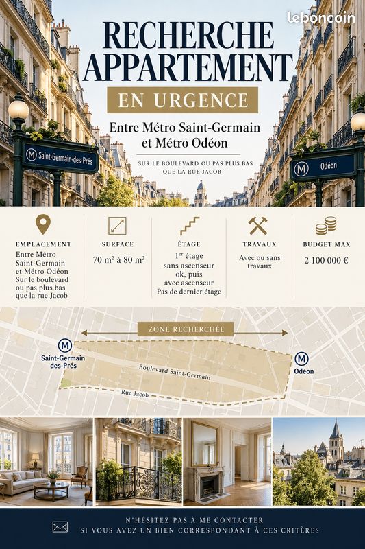 Appartement 3 pièces 75 m² · à Paris · 75 m² · 2 100 000 €