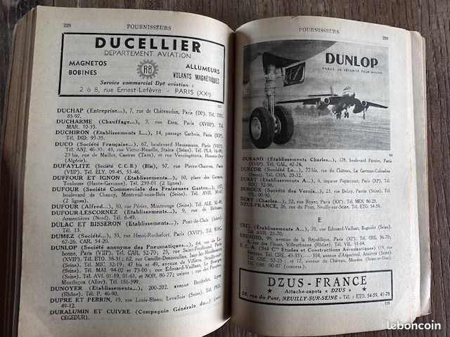 Annuaire de l'aviation 1956 Les vieilles Tiges (image 2)