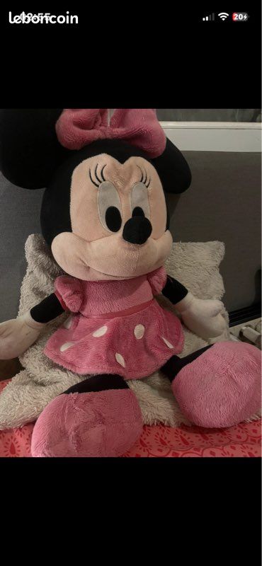 Peluche/doudou grande Minnie pour enfants (image 2)