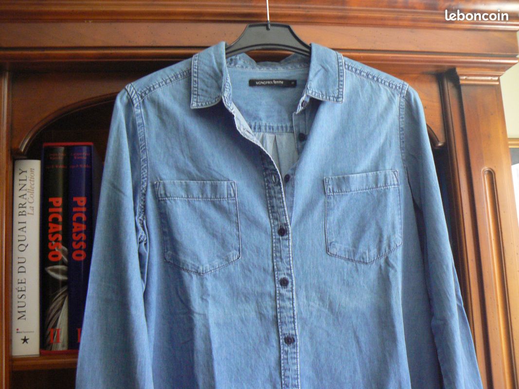Chemisier en toile Denim manches longues T. 40 - Vêtements