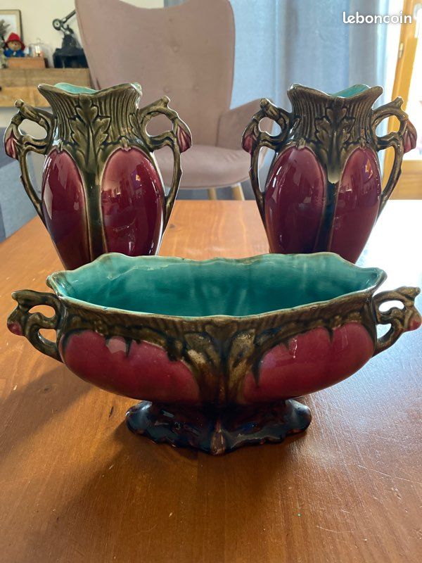Ensemble 2 vases et petite jardinière (image 1)