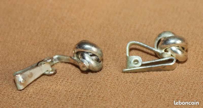 Boucles d'oreilles clips rondes vintage en marcassite - France Boucles d'oreilles clips rondes vintage en marcassite - France