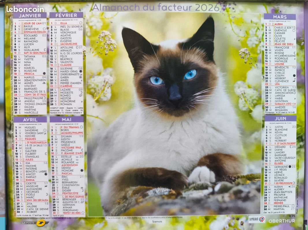 Calendriers Oberthur 2026 (image 4)