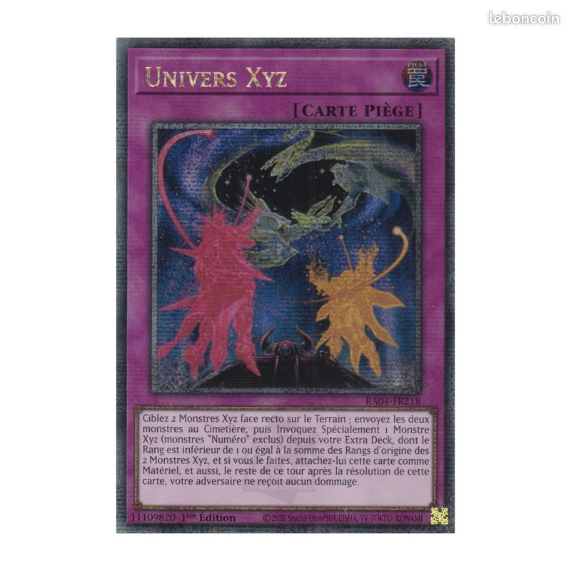 Carte Yu-Gi-Oh Univers Xyz RA04-FR218 QCSR 25th Quarter Century Secret Rare - Collection Carte Yu-Gi-Oh Univers Xyz RA04-FR218 QCSR 25th Quarter Century Secret Rare - Collection
