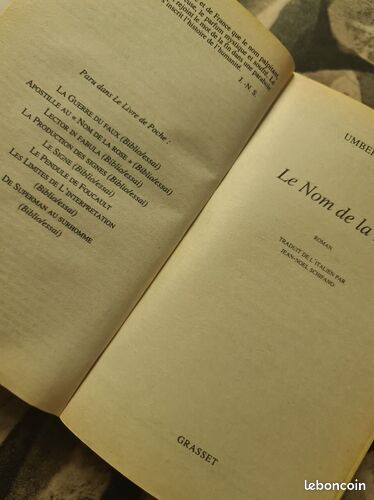 [Livre] Le nom de la rose - Bon état (image 3)