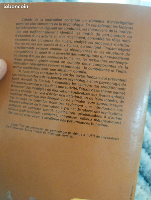Psychologie du sport rare : motivation et stratégies de motivation en milieu sportif, Edgar thill, pour étudiants staps (image 2)