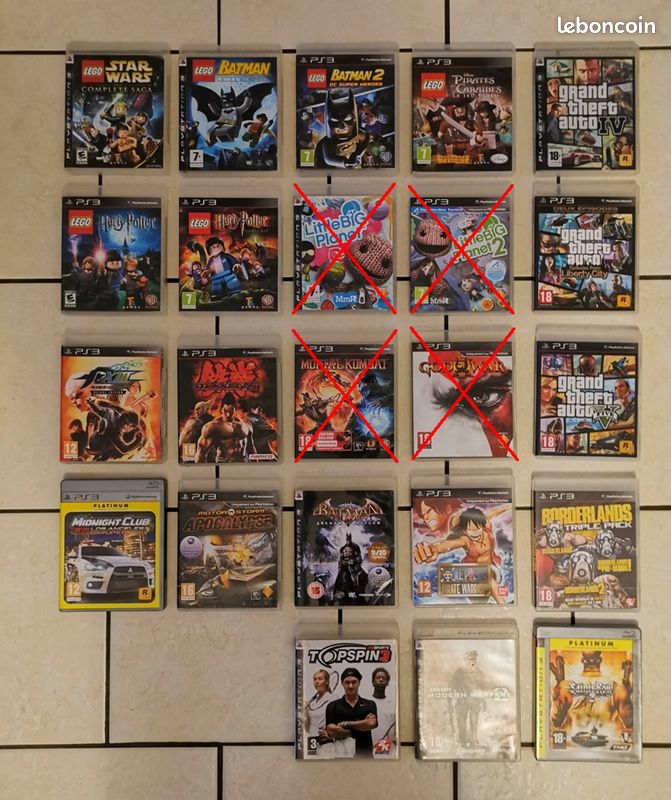Lot De 19 Jeux PS3 – Dont GTA Et Bien D'autres (Très Bon état)