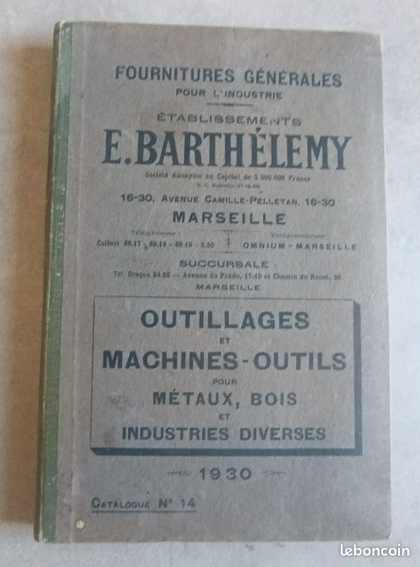 Catalogue outillage E. Barthélémy 1930 (image 1)