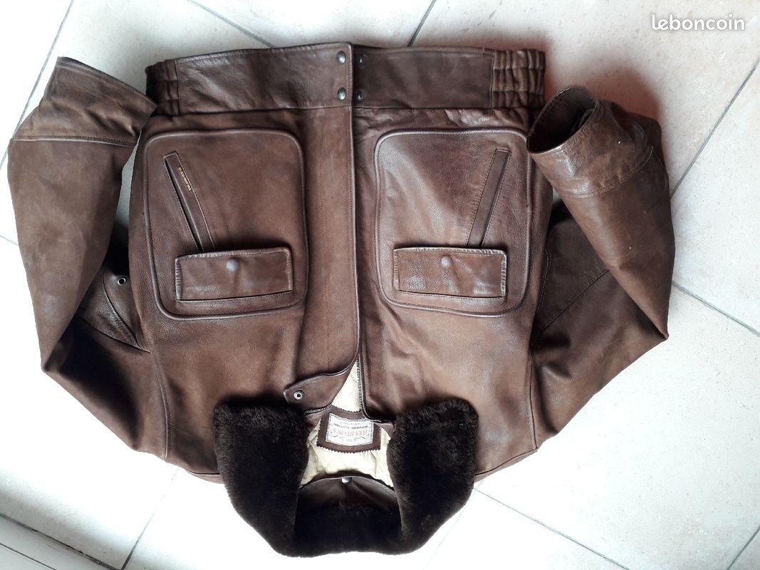 Blouson homme cuir Tb etat, de marque HELSTON'S (image 2)