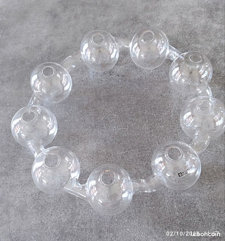 Couronnes farandole de 9 soliflores en verre (image 1)