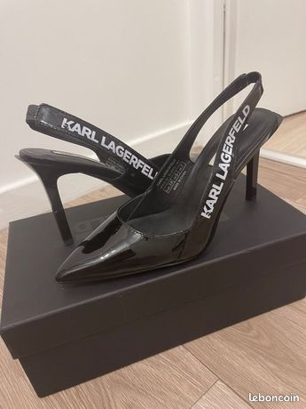 Escarpins Karl Lagerfeld En Cuir Marron - Pointure 8B, Occasion