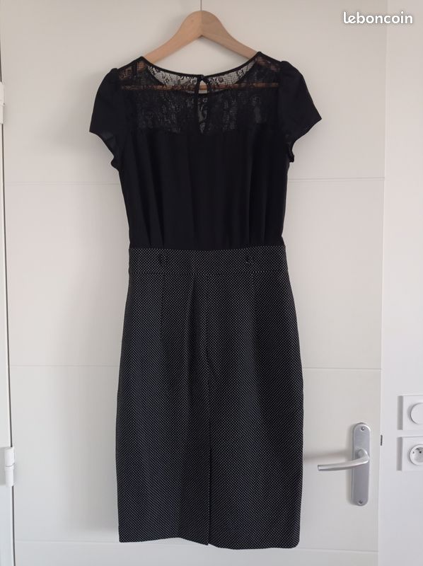 Robe chic type tailleur noir et gris 38 Next Très bon état Style