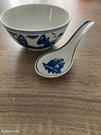 Teeblume Buruhausu Lot De 4 Bols Asiatiques Bleu/blanc 11,5 Cm