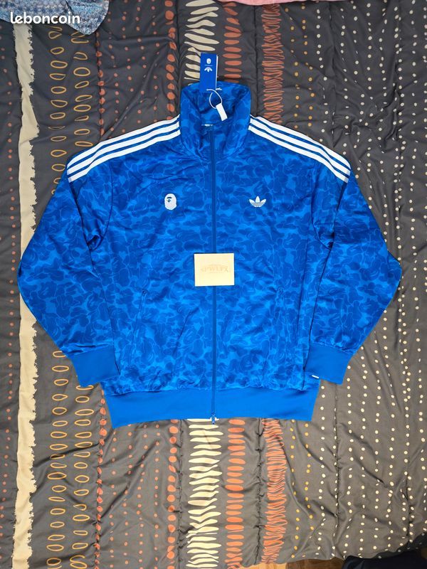 BAPE x Adidas All Over Print SSTR Firebird Tracksuit Jacket Camo