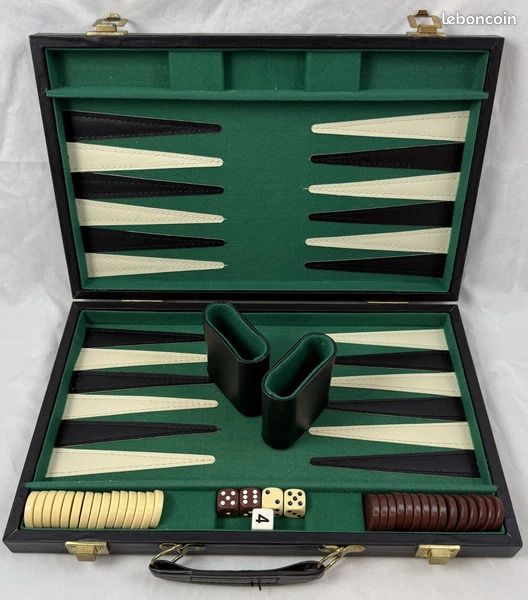 Jeu De Backgammon Vintage Avec Valise En Velours - Marque Générique