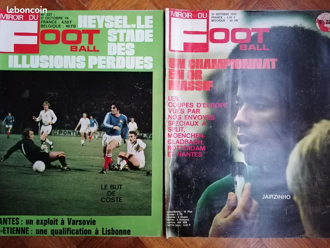 MIROIR FOOTBALL n° 227 COUPE EUROPE 1974 ASSE - LISBONNE