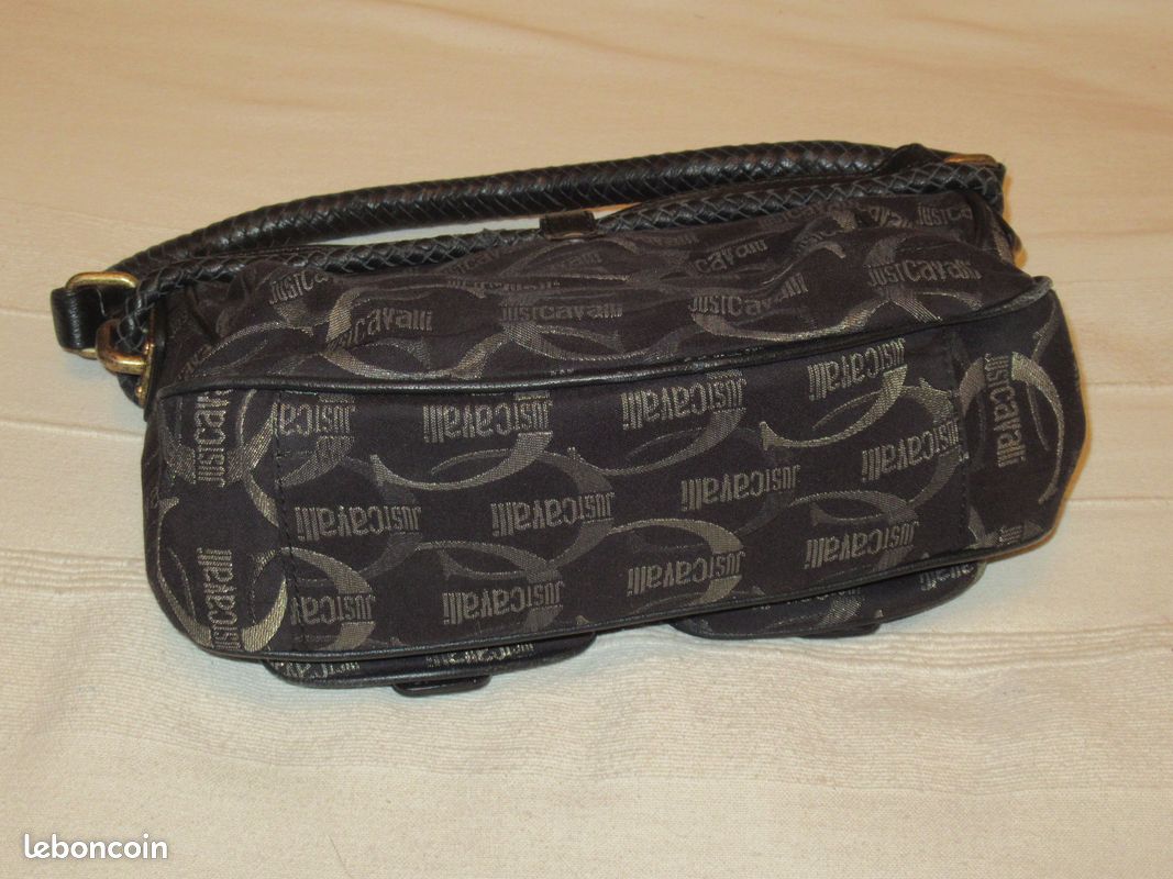 Sac en cuir et toile monogrammée Just Cavalli (image 7)